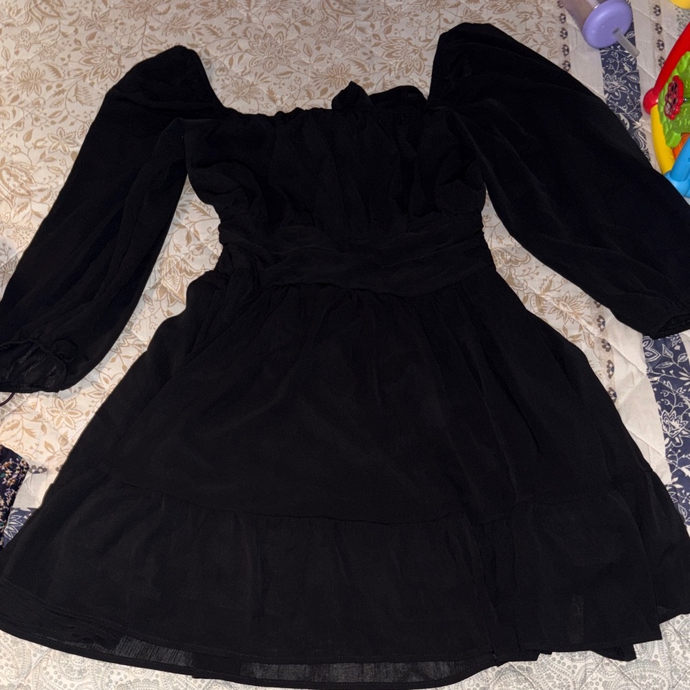 Elegant Black Off-Shoulder Dress